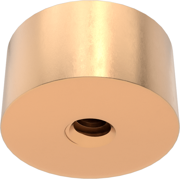 932 Yatak Bronzu Hassas Acme Yuvarlak Somun, Sol El, 3/8"-8 Diş Boyutu
