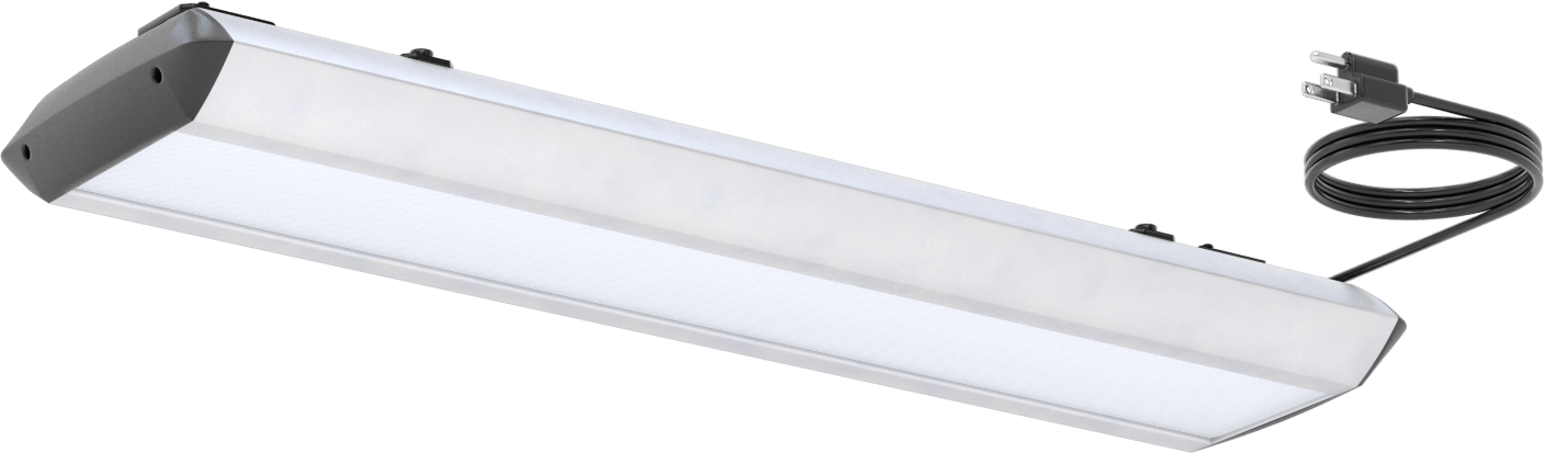 T-Yivli Çerçeve için Tezgah Işığı, Üst Montaj, 25-7/8" Uzunluk, 1250 Lumens
