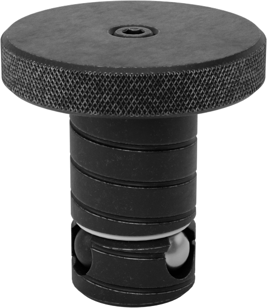 3/4" Kalınlık için Kelepçe, 25 mm Çap x 1,700" Uzunluklu Şaftlı Top Kilitli Hızlı Değiştirilebilir Fikstür