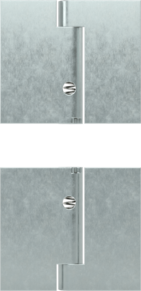 Çekerek Açılan Hızlı Bağlantı Kesme Menteşesi, Delik Olmadan, Çinko Kaplı Çelik, 1-3/4“ x 1” Kapı Kanadı