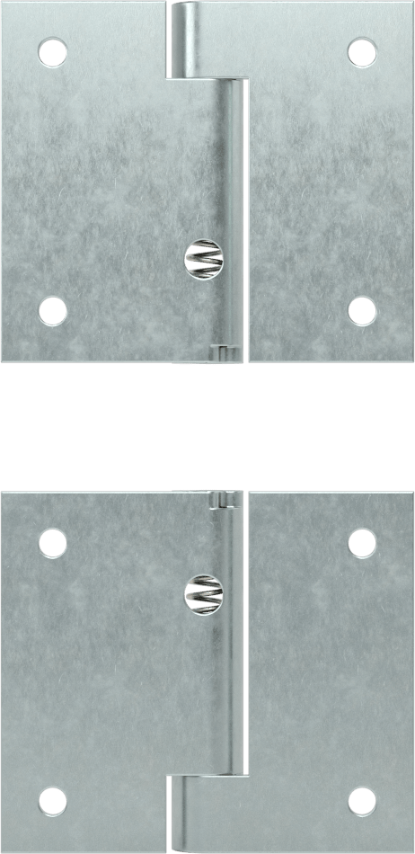 Çekerek Açılan Hızlı Bağlantı Kesme Menteşesi, Delikli, Çinko Kaplı Çelik, 1-3/4“ x 1” Kapı Kanadı