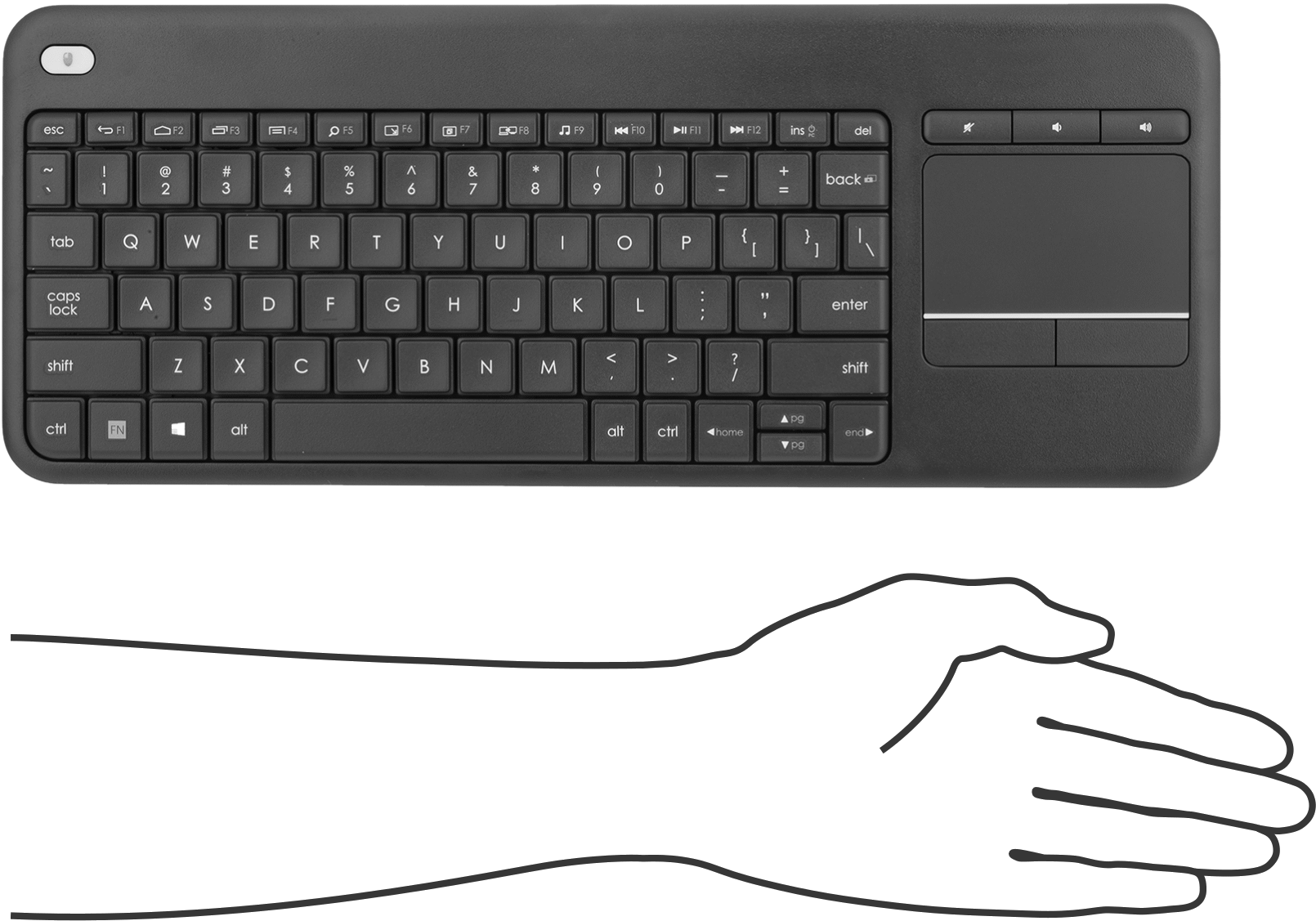 Trackpad Kablosuz Klavye