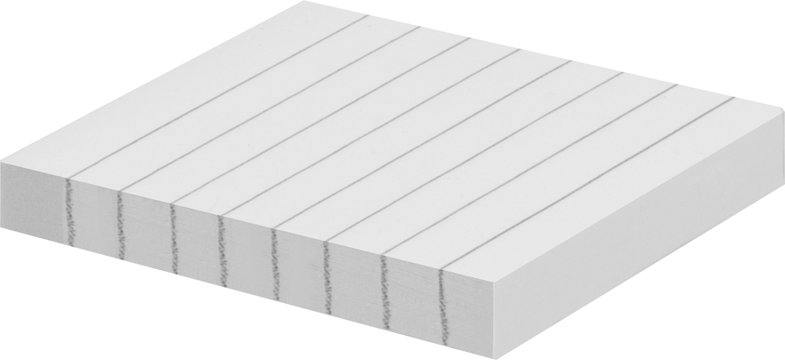 Yapışkan Notlar, Astarlı, 3“ Genişlik x 3” Uzunluk, Sarı