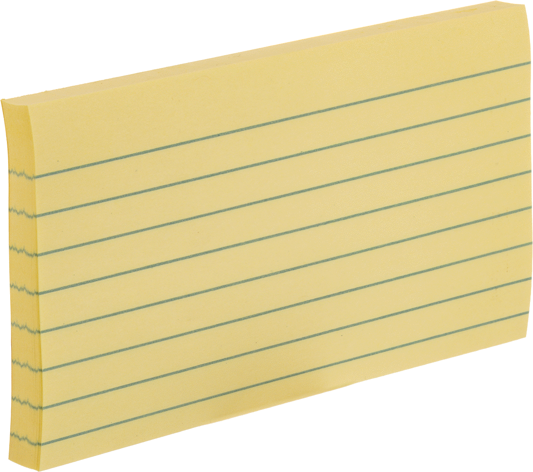 Yapışkan Notlar, Astarlı, 3“ Genişlik x 5” Uzunluk, Sarı