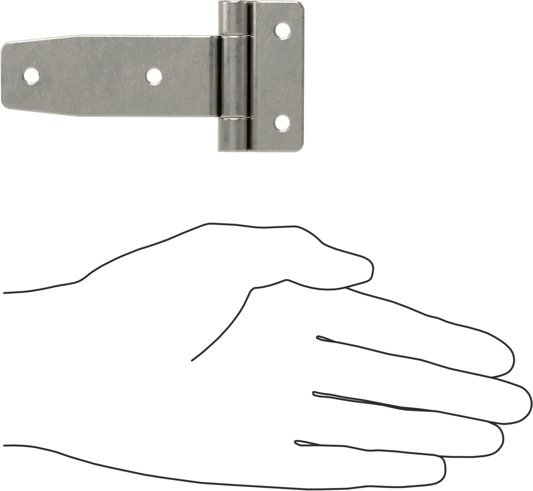 Cilalı 304 Paslanmaz Çelik Kayış Menteşesi, 1-1/8“ x 3-1/8” Kapı Kanadı
