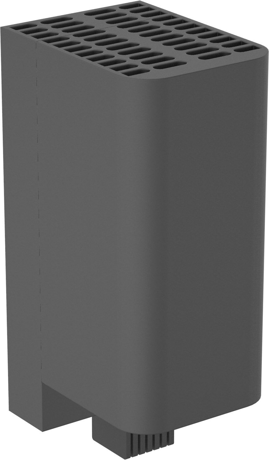 DIN Ray Muhafaza Alan Isıtıcısı, 77°F Ayar, 120-240V AC, 500 Btu