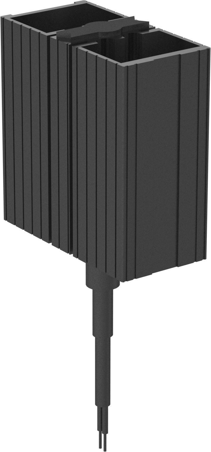 DIN Ray Muhafaza Alan Isıtıcısı, Radyant, Açık, 120V AC, 65 Btu/hr.