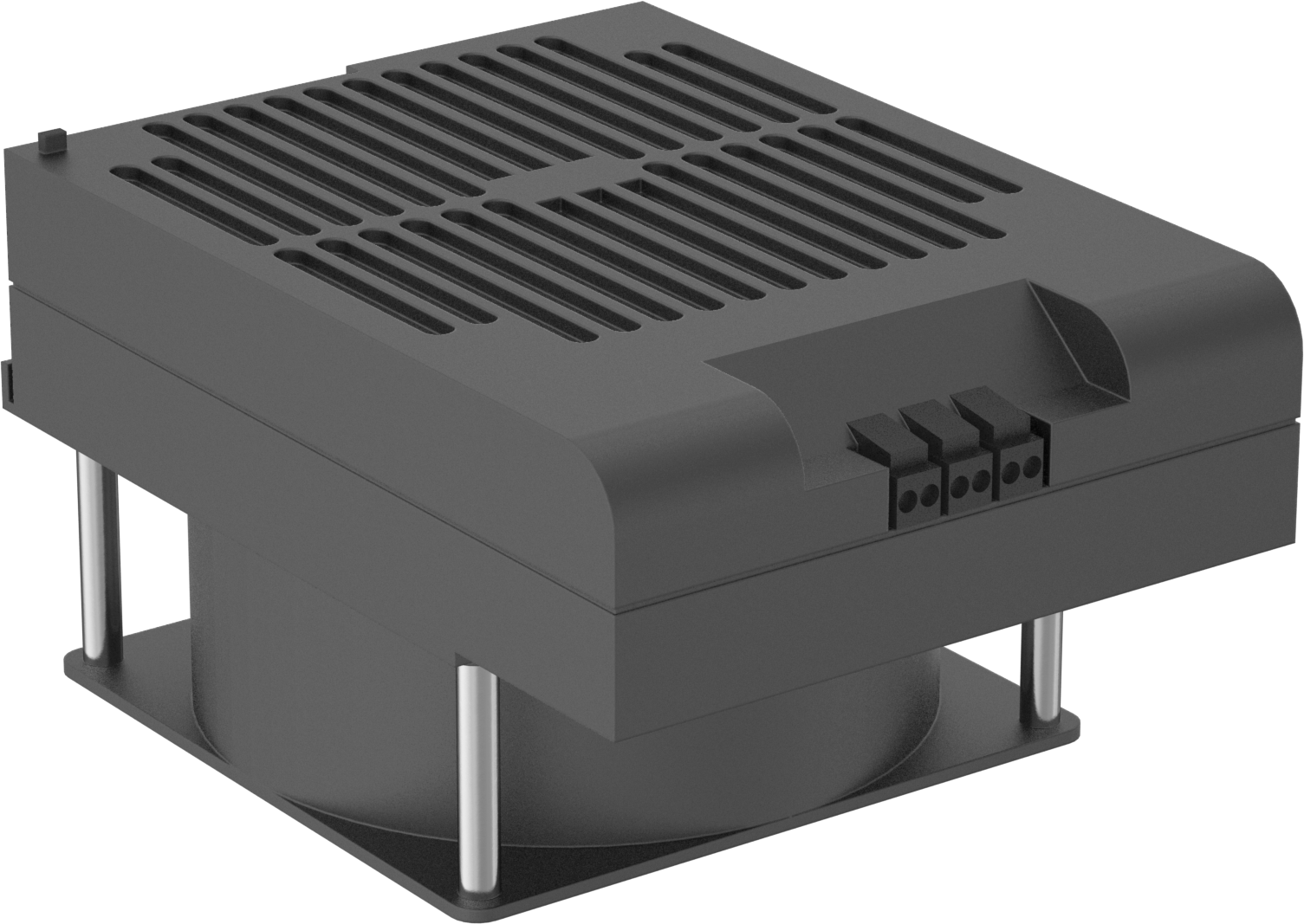 DIN Ray Muhafaza Alan Isıtıcısı, Fan, 120V AC, 2000 Btu/hr.