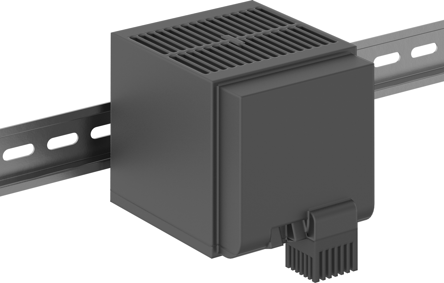 DIN Ray Muhafaza Alan Isıtıcısı, 59°F Ayar, 120V AC, 1300 Btu/hr.
