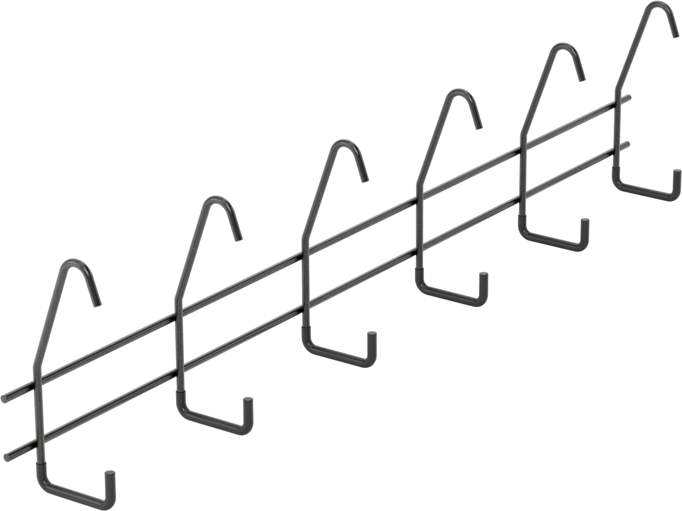 Raf, 6 kancalı, 27-1/2“ Genişlik x 6” Yükseklik x 1" Derinlik Toplam