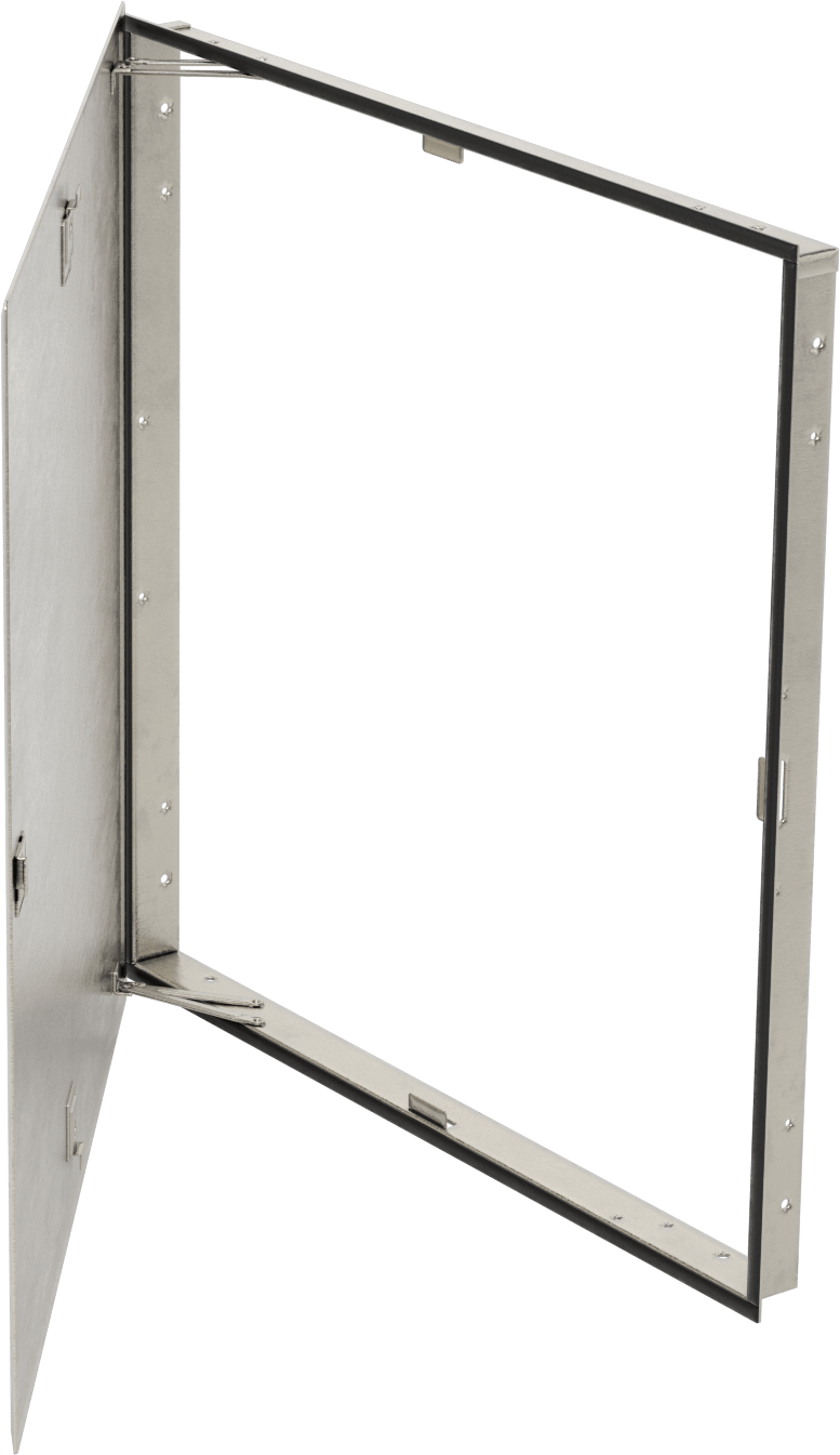 Tavan ve Duvar Montajlı Contalı Erişim Paneli, Paslanmaz Çelik, 24-1/4“ x 24-1/4” x 1-3/4" kesik için