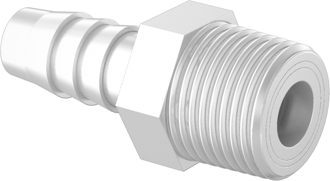 Dikenli Bağlantı Parçaları ile Naylon Çek Valf, Piston, 3/8" Giriş Borusu İç Çapı x 3/8 NPT Erkek Çıkış