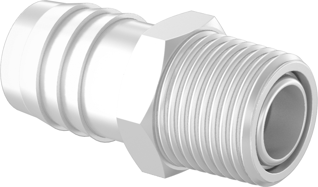 Dikenli Bağlantı Parçaları ile Naylon Çek Valf, Piston, 3/4" Giriş Borusu İç Çapı x 1/2 NPT Erkek Çıkış
