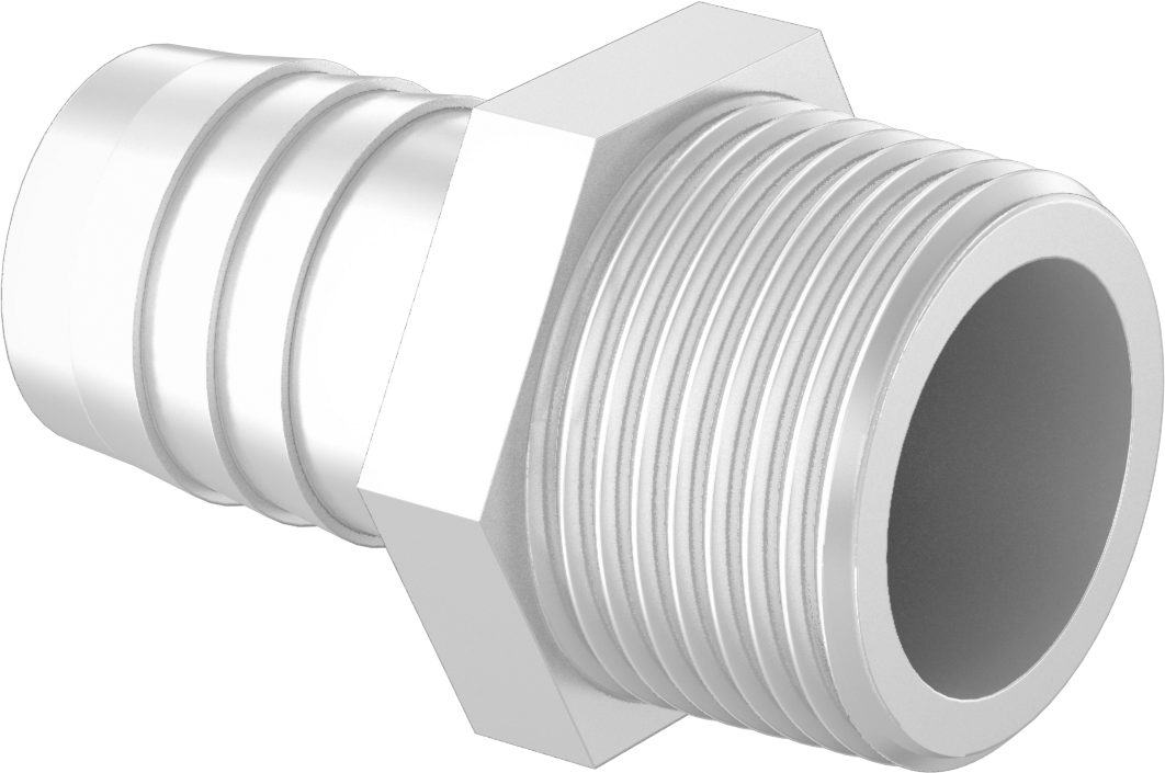 Dikenli Bağlantı Parçaları ile Naylon Çek Valf, Piston, 3/4" Giriş Borusu İç Çapı x 3/4 NPT Erkek Çıkış