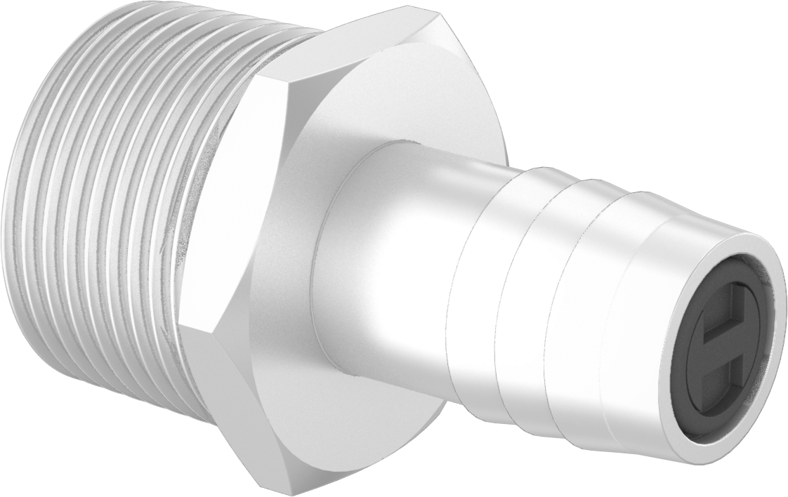 Dikenli Bağlantı Parçaları ile Naylon Çek Valf, Piston, 3/4" Giriş Borusu İç Çapı x 1 NPT Erkek Çıkış