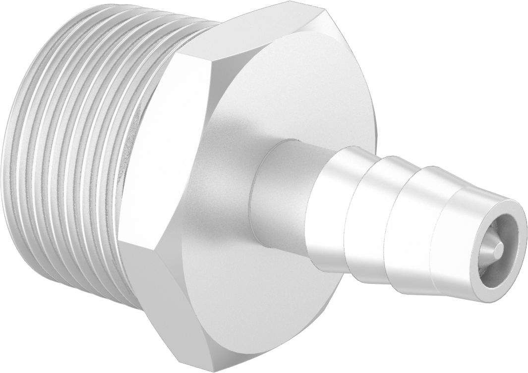 Dikenli Bağlantı Parçaları ile Naylon Çek Valf, Piston, 3/4 NPT Erkek Giriş x 3/8" Çıkış Boru İç Çapı