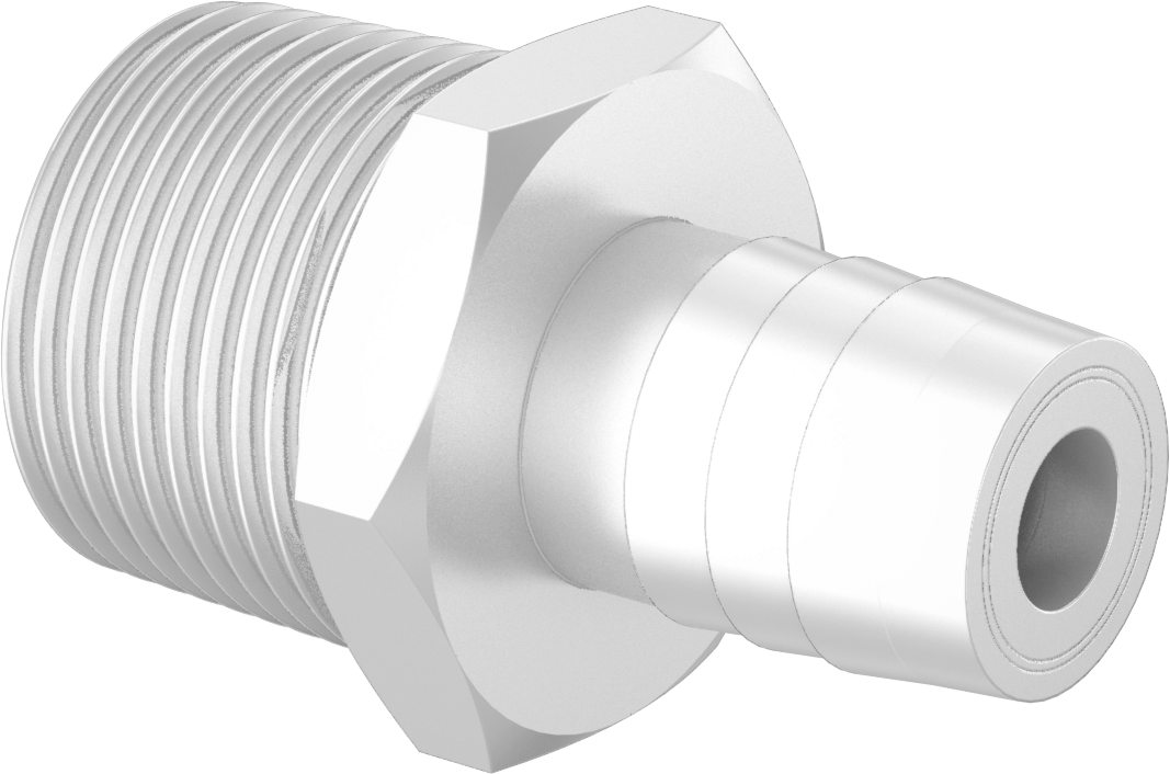 Dikenli Bağlantı Parçaları ile Naylon Çek Valf, Piston, 3/4 NPT Erkek Giriş x 5/8" Çıkış Boru İç Çapı