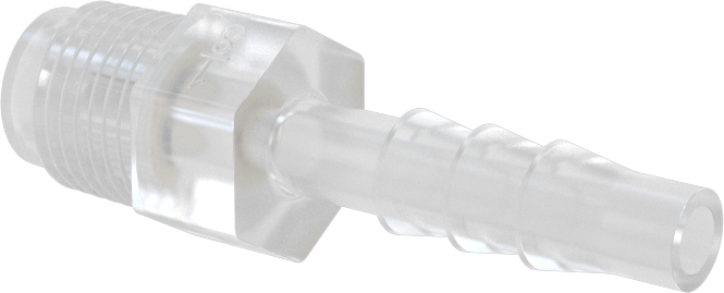 Dikenli Bağlantı Parçaları ile Naylon Çek Valf, Piston, 1/8 NPT Erkek Giriş x 3/16" Çıkış Boru İç Çapı