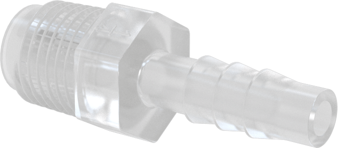 Dikenli Bağlantı Parçaları ile Naylon Çek Valf, Piston, 1/4 NPT Erkek Giriş x 1/4" Çıkış Tüp İç Çapı