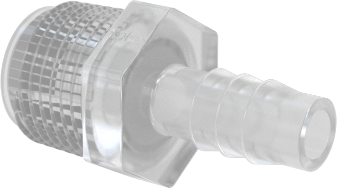Dikenli Bağlantı Parçaları ile Naylon Çek Valf, Piston, 1/2 NPT Erkek Giriş x 3/8" Çıkış Boru İç Çapı