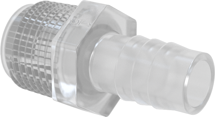 Dikenli Bağlantı Parçaları ile Naylon Çek Valf, Piston, 1/2 NPT Erkek Giriş x 1/2" Çıkış Boru İç Çapı