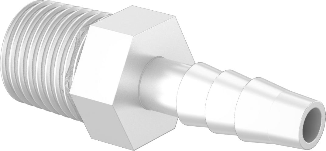 Dikenli Bağlantı Parçaları ile Naylon Çek Valf, Piston, 1/4" Giriş Borusu İç Çapı x 1/4 NPT Erkek Çıkış