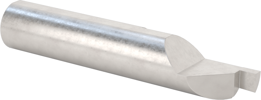 Yüz Yiv Açma Torna Takımı, 0,126" Oluk Genişliği, 1/4" Yiv Derinliği, 3/4" Şaft Çapı