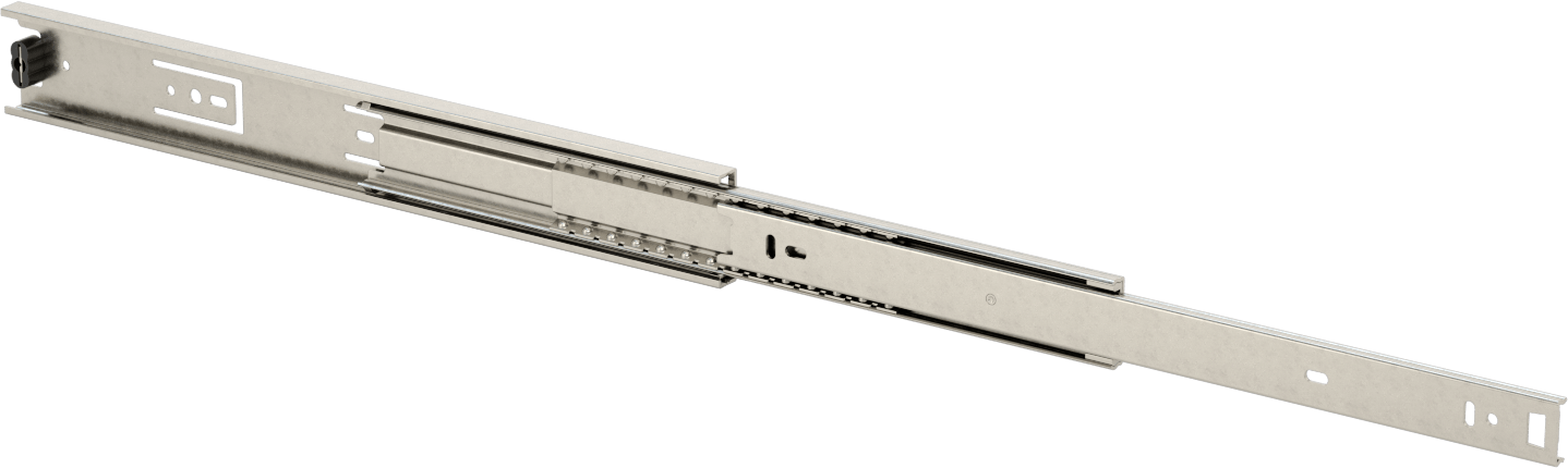 304 Paslanmaz Çelik Çekmece Kılavuzları, Kolu Çekmeli Çekmece Açma Mekanizması ile, 13-3/4" Kapalı Uzunluk