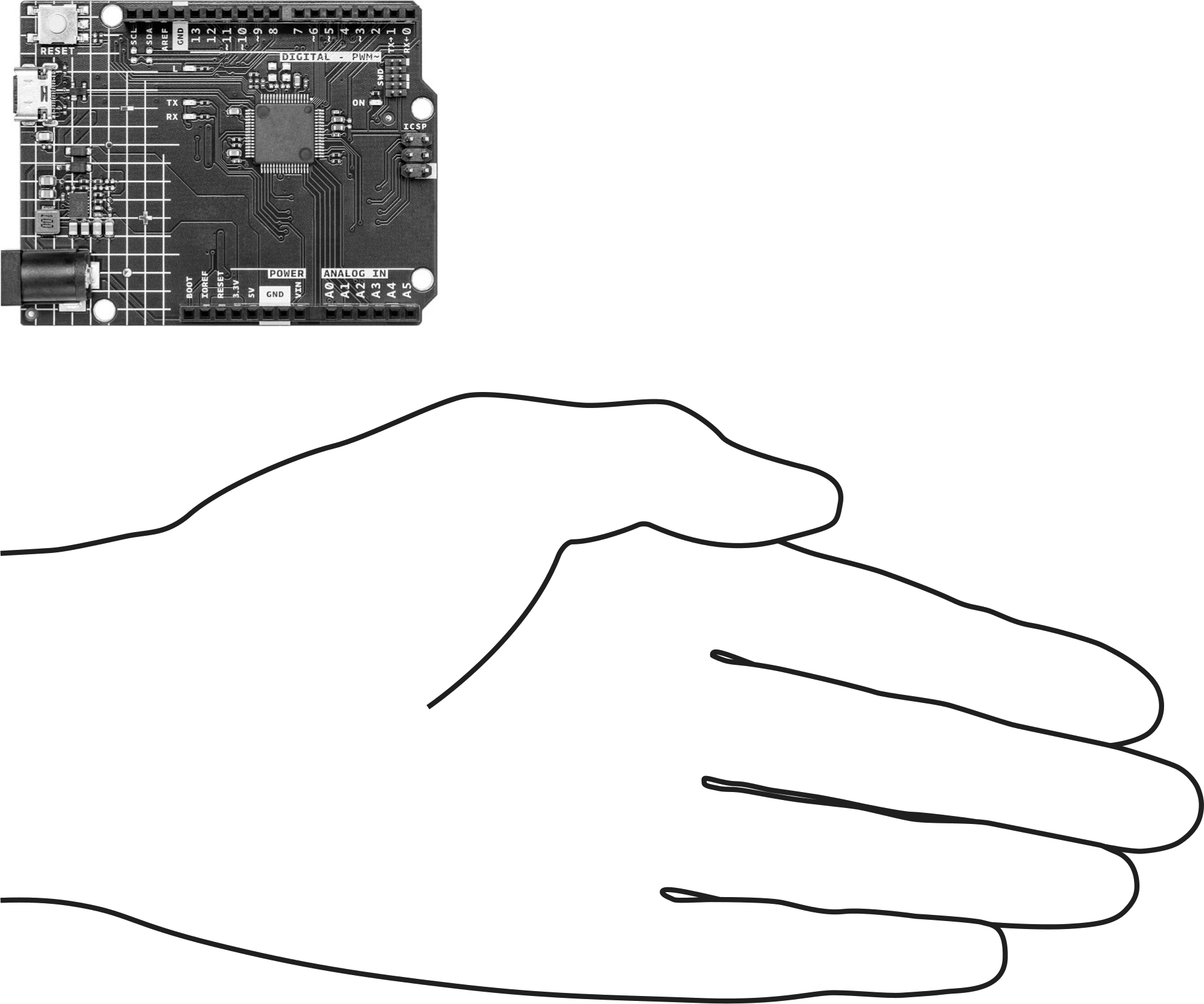 Geliştirme Kartı, Pin Başlıklı, 5V DC, Arduino Uno Minima Rev4