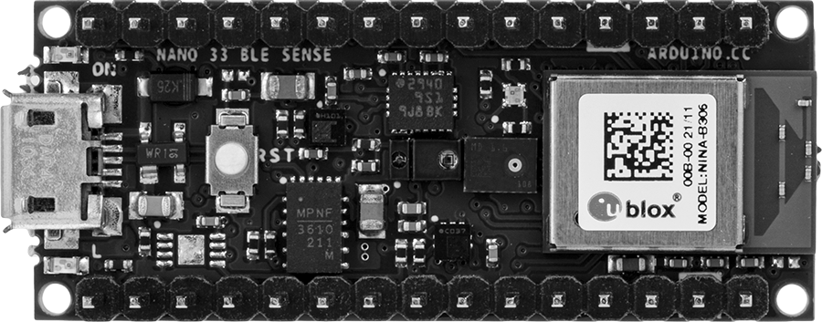 Geliştirme Kartı, Pin Başlıksız, 3.3VDC, Arduino Nano 33 Ble Sense Rev2