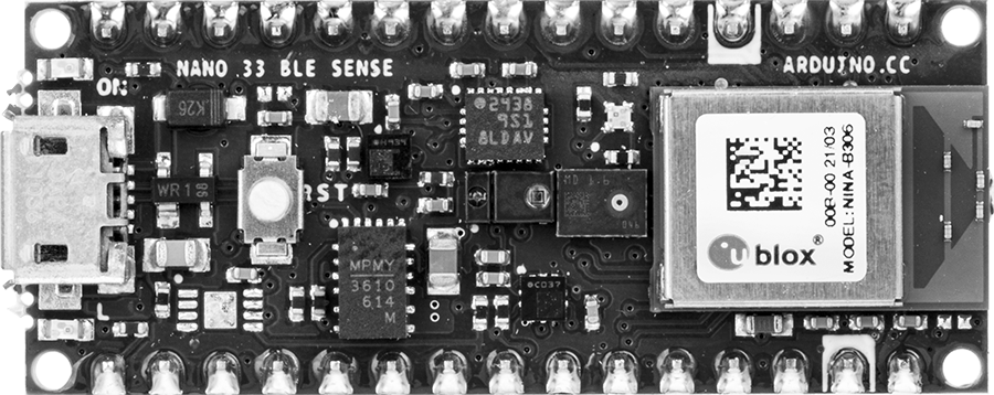 Geliştirme Kartı, Pin Başlıklı, 3.3V DC, Arduino Nano 33 Ble Sense Rev2