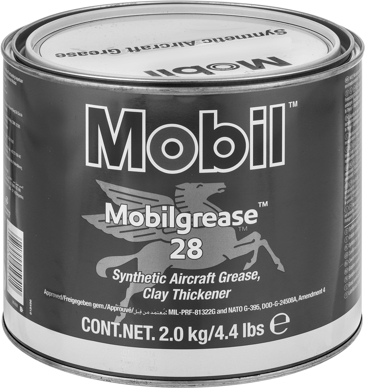 Mobil Gres, Mobilgrease 28, NLGI Sınıf 1,5, 4,4 lb. Teneke Kutu