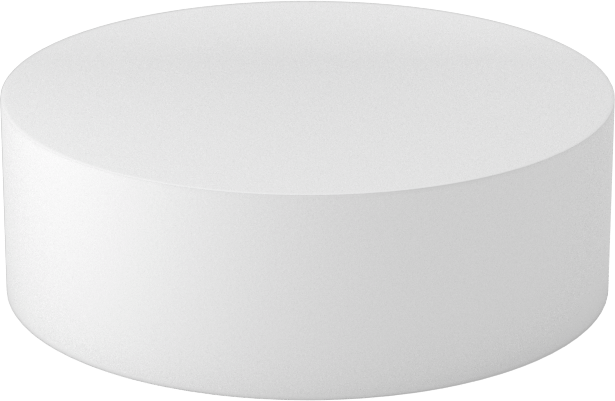 Kimyasallara Dayanıklı Kaygan PTFE Disk, 1" Uzunluk, 3" Çap