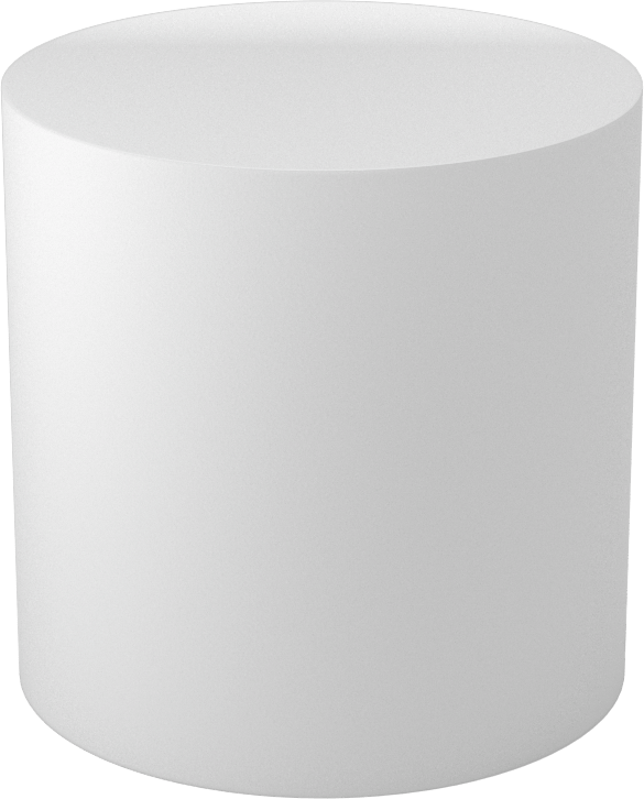 Kimyasallara Dayanıklı Kaygan PTFE Disk, 3" Uzunluk, 3" Çap