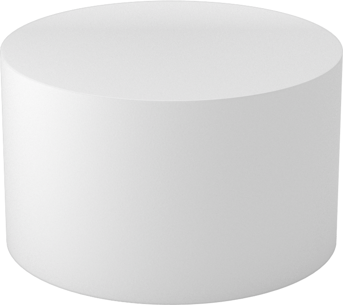 Kimyasallara Dayanıklı Kaygan PTFE Disk, 3" Uzunluk, 5" Çap