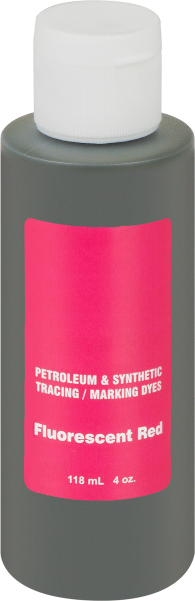 Sızıntı Tespit Boyası, Hidrolik Sistemler için, Floresan Kırmızı, 4 oz. Şişe