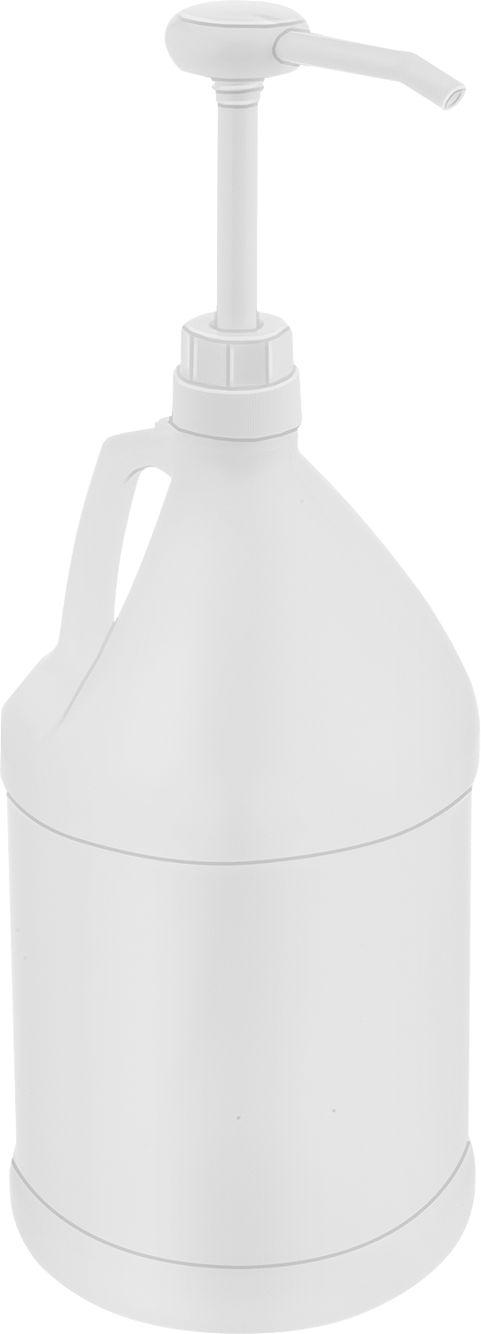 Üstten Basmalı Sürahi, 1 Galon Kapasite, 6-1/8" Taban Çapı, 16-7/16" Yükseklik, Yarı Şeffaf