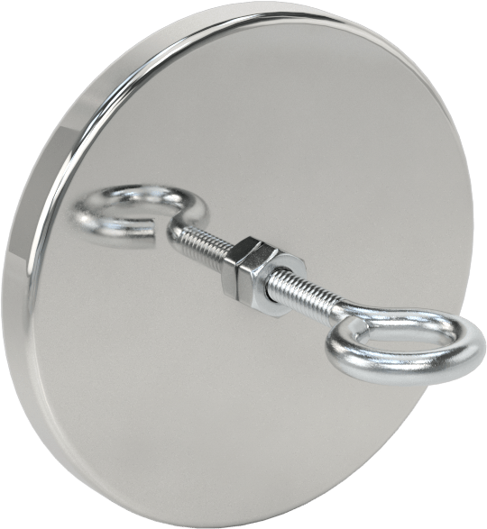 Manyetik Arka Asma Tutucu, 1/2" parça çapı için, 3-1/8“ Genişlik x 3-1/8” Yükseklik