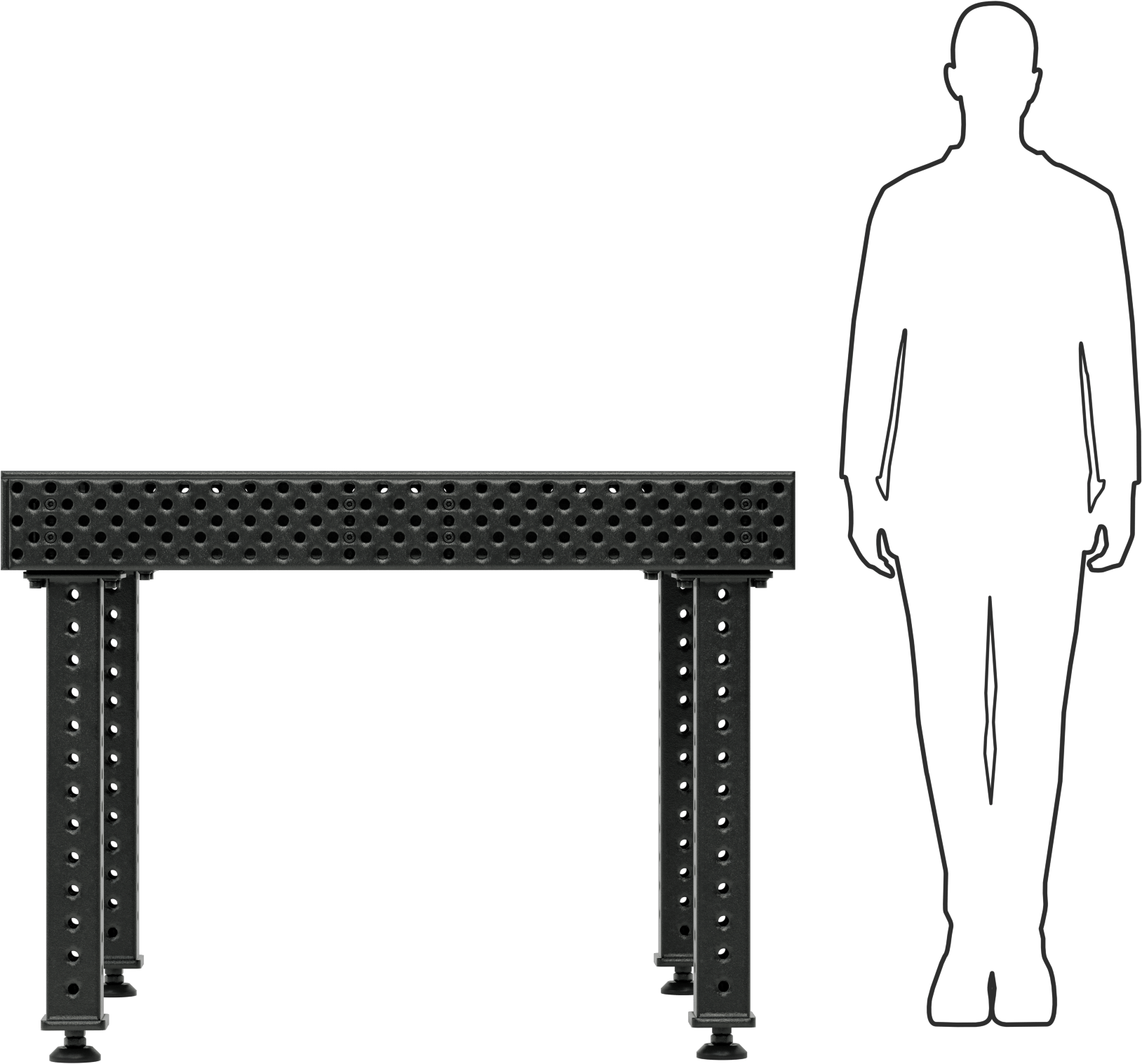 Kaynak için Sabitleme Masası, 5-Sided, 48“ Uzunluk x 48” Genişlik x 36" Toplam Yükseklik