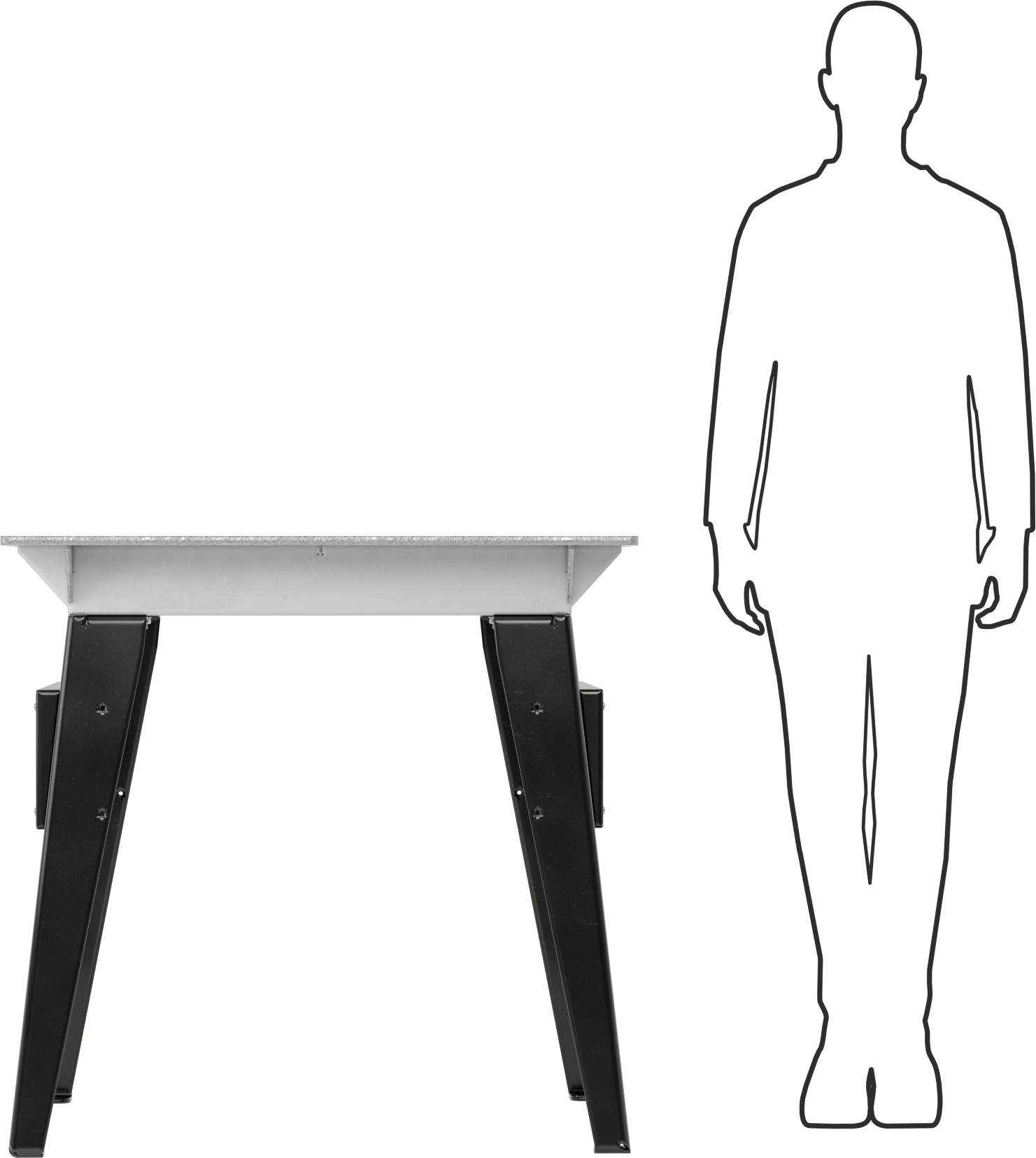 Kaynak için Sabitleme Masası, Standart, 36“ Uzunluk x 30” Genişlik x 35" Yükseklik Toplam