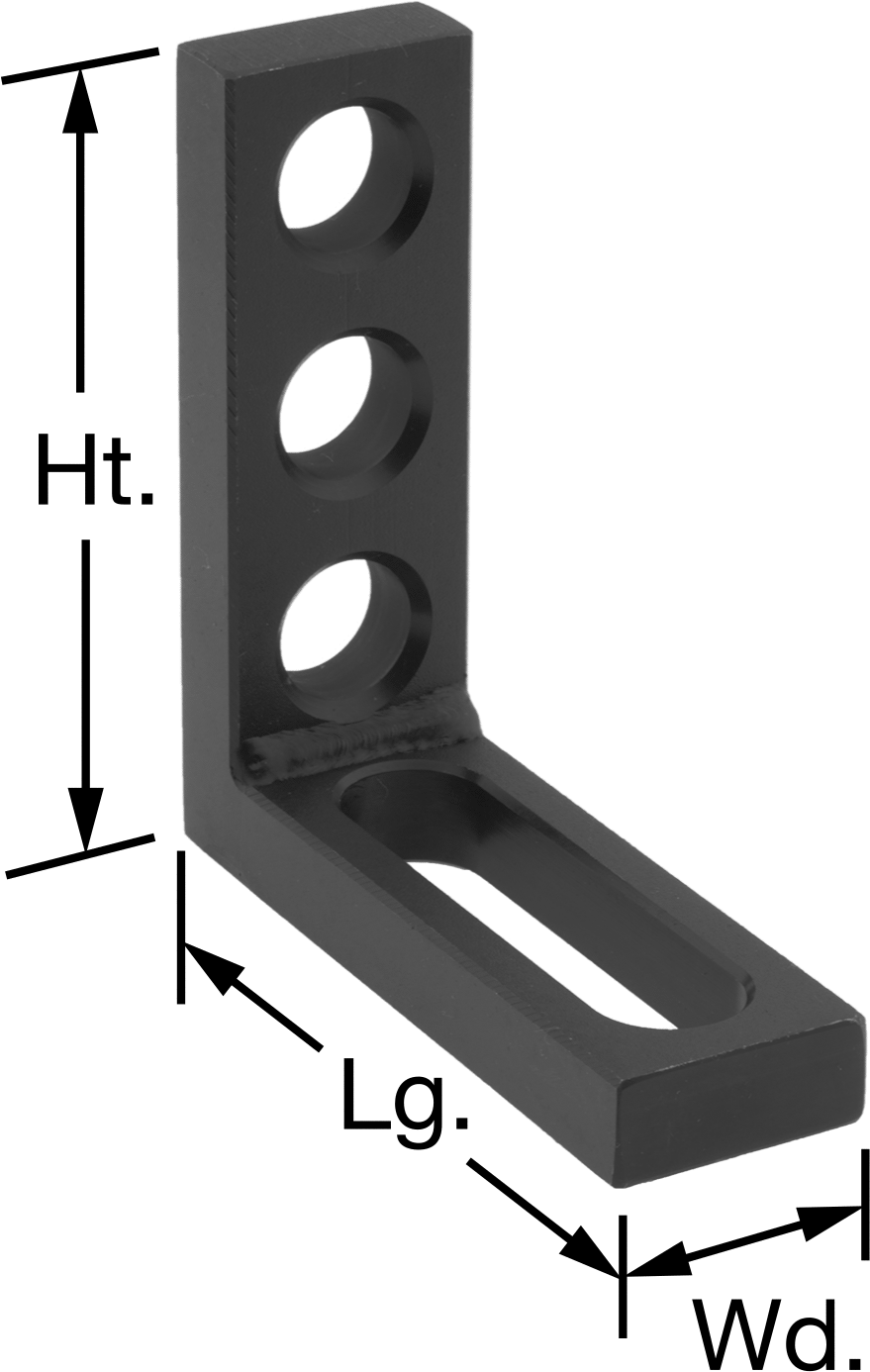 Kaynak Fikstür Masası için 3-5/8“ Uzunluk x 3-5/8” Yükseklik Dik Açı Braket