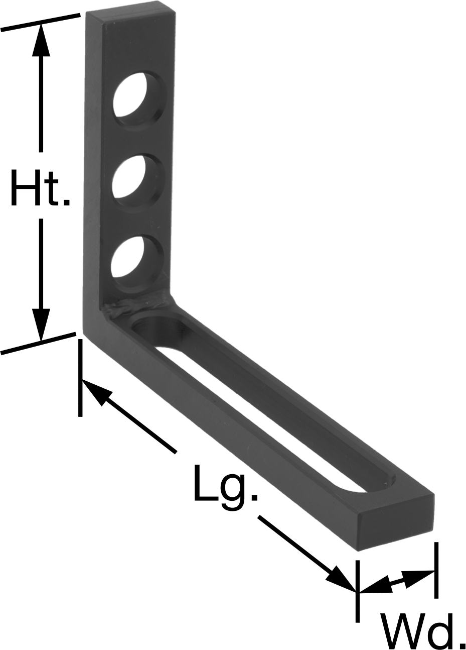 6“ Uzunluk x 3-5/8” Yükseklik Kaynak Fikstür Masası için Dik Açı Braketi