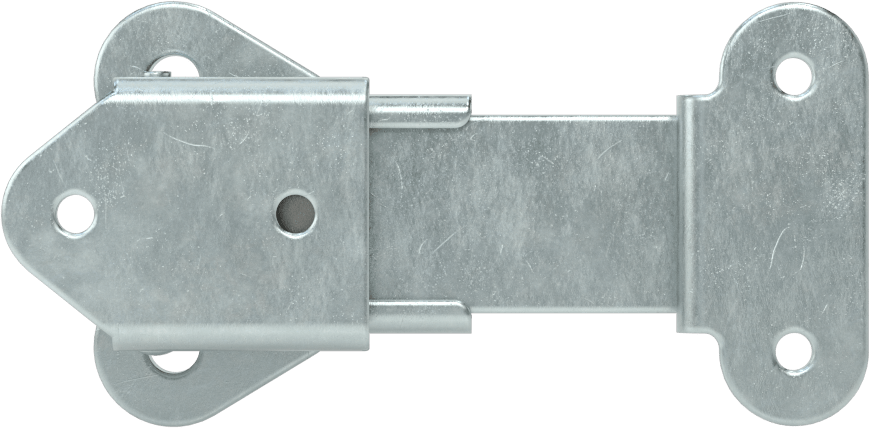 Döndürerek Açılan Çekme Mandalı, Çinko Kaplı Çelik, 1/4" Kilitleme Mesafesi, 2-15/16" Uzunluk