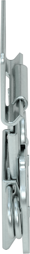 Döndürerek Açılan Çekme Mandalı, Çinko Kaplı Çelik, 3/8" Kilitleme Mesafesi, 4-11/16" Uzunluk