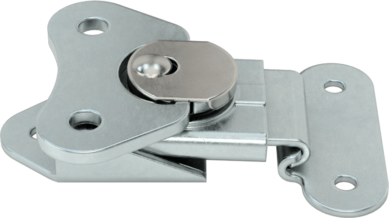 Döndürerek Açılan Çekme Mandalı, Çinko Kaplı Çelik, 1/4" Kilitleme Mesafesi, 2-5/16" Uzunluk