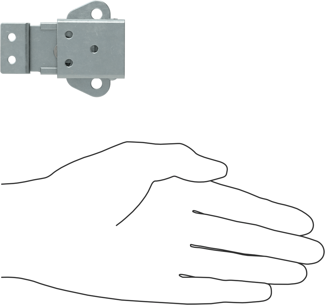 Döndürerek Açılan Çekme Mandalı, Çinko Kaplı Çelik, 1/4" Kilitleme Mesafesi, 2-3/4" Uzunluk
