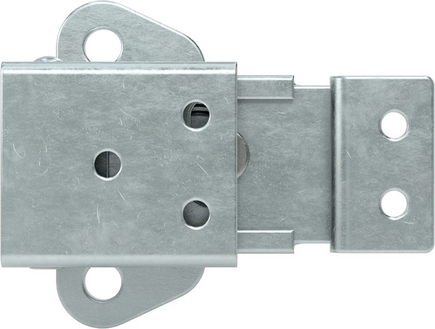 Döndürerek Açılan Çekme Mandalı, Çinko Kaplı Çelik, 1/4" Kilitleme Mesafesi, 2-3/4" Uzunluk