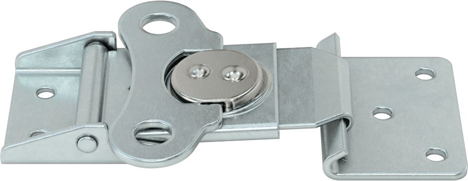 Döndürerek Açılan Çekme Mandalı, Çinko Kaplı Çelik, 3/8" Kilitleme Mesafesi, 4-9/16" Uzunluk