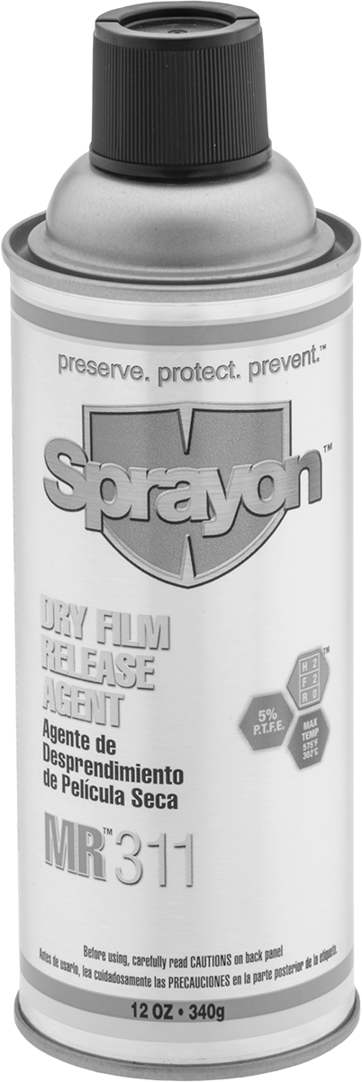Kalıp Ayırıcı Yağlayıcılar, Kalıntı Bırakmayan, 12 oz. Aerosol Kutu, PTFE Katkısı