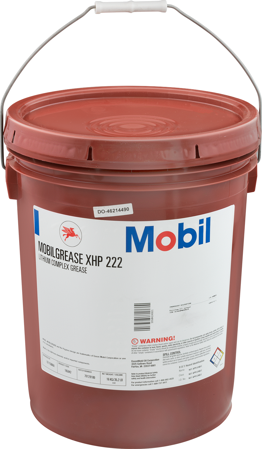 Lityum Kalınlaştırıcılı Mobil Gres, XHP 222, Neme Dayanıklı, 35 lbs. Kova
